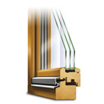 Holzfenster Softline Querschnitt