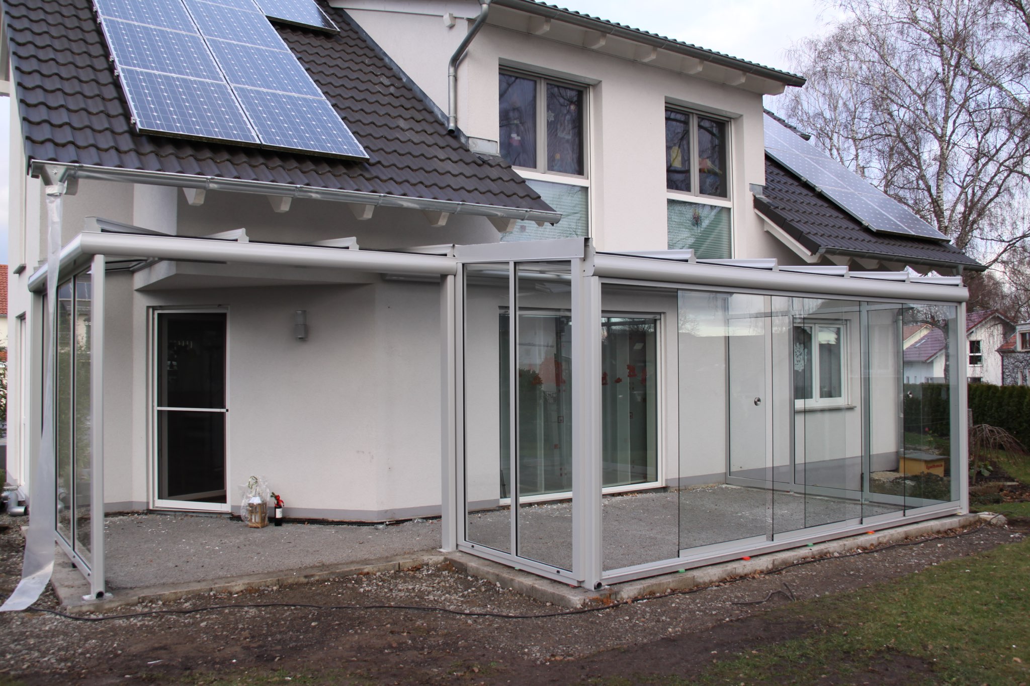 Terrassendach mit Kaltwintergarten hoch flexibel durch Schiebeelemente in 71093 Weil im Schönbuch Überdachung Terasse mit Schiebeelementen in 71093 Weil im Schönbuch