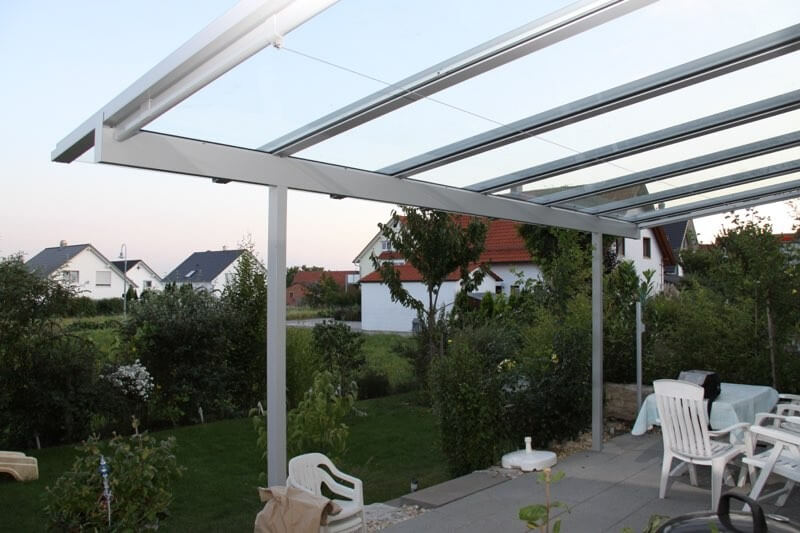 Terrassendach mit schmalen Profilen massgefertigt 70173 Stuttgart Terrassenüberdachung aus Aluminium in 70173 Stutgart West