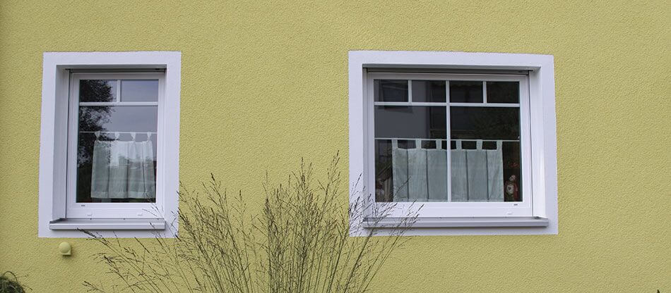 Kunststoff Fenster mit schmalen Sprossen